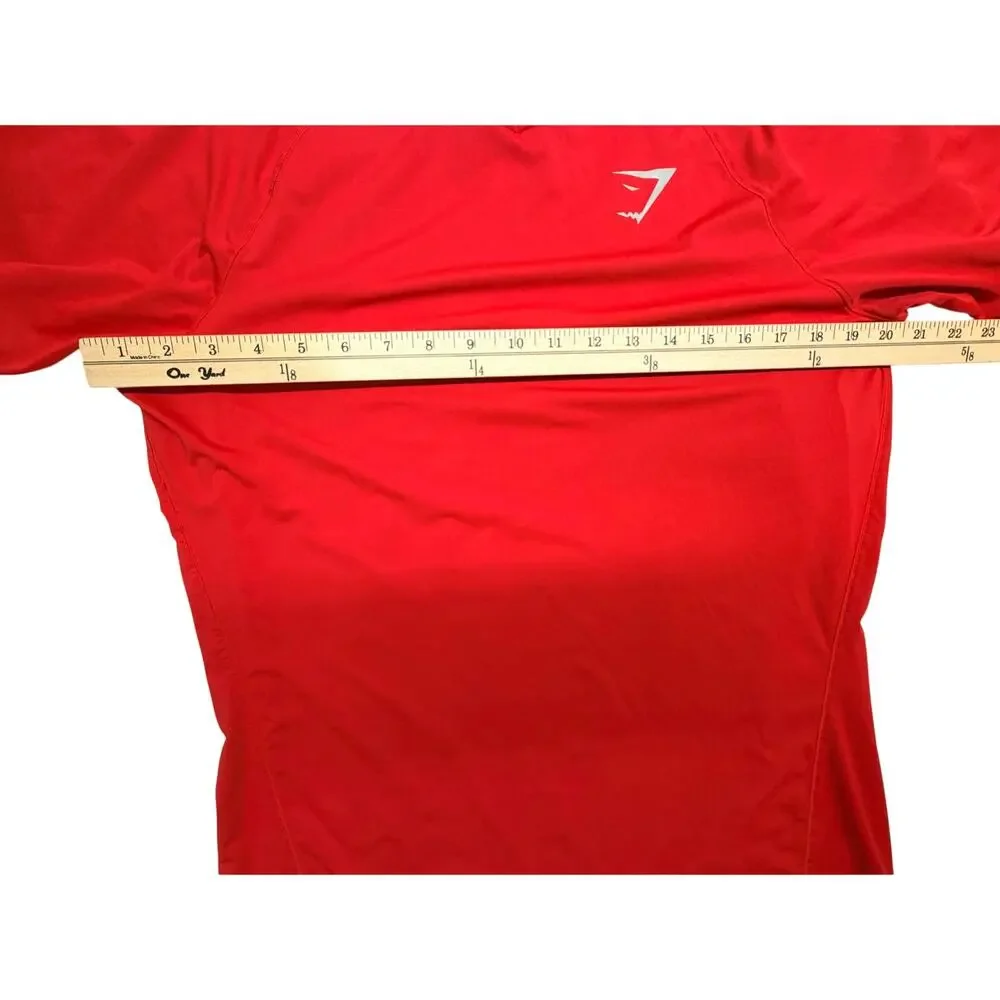 Gymshark Men’s Lot 2 L, XL Red Short Sleeve White Long Sleeve Workout Shirts
